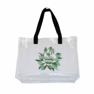 Custom tradizionale cinese ricamo in PVC fai da te Kit di borsa trasparente gelatina Tote borsa da spiaggia con manico per lo <span class=keywords><strong>Shopping</strong></span> - Product Image 2