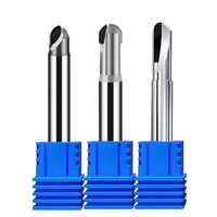 Fraise à bout sphérique CNC PCD diamantée sur mesure OEM ODM, 2 flûtes, queue de 10 mm, 65HRC, pour aluminium, graphite, cuivre