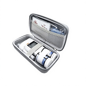 EVA Tragbare Wasserdichte Aufbewahrungstasche für Blutzucker- und Harnsäuremessgeräte (18,5x10x5,5cm) für <span class=keywords><strong>Sinocare</strong></span> Cofoe Yuwell Modelle - Product Image 1