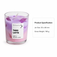 Bougie artisanale écologique sans fumée au taro, bougie au café en cire de soja avec couvercle en bois doux, cadeaux de qualité supérieure