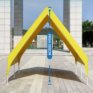 Tente triangulaire en polyester pour l'extérieur, <span class=keywords><strong>camping</strong></span>, repas, barbecue, auvent simple <span class=keywords><strong>de</strong></span> style cabane, coupe-vent, imperméable, pare-soleil - Product Image 1