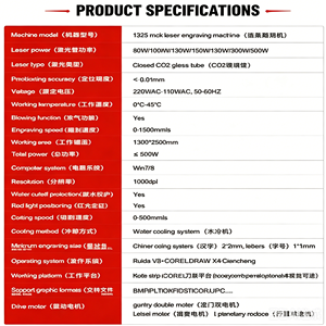 Precio de Fábrica, Máquina de Grabado Láser CO2 de 4x8 pies (1325), Cortadora Láser de 100W, 130W, 150W para Materiales No Metálicos, Plástico y Madera Contrachapada - Product Image 2