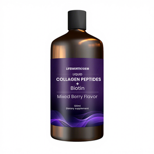 LIFEWORTH High-Potency <strong>Liquid</strong> <strong>Collagen</strong> 600ml - 10ml with 2500mg <strong>Collagen</strong> Peptides &amp; 5000mcg Biotin for Hair, Skin &amp; Nail Support - Product Image 1