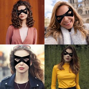 SINSEN 4 Piezas Máscara de Ojos de Murciélago Negra de Cuero para Media Cara, Disfraz de Superhéroe, Accesorio para Fiesta de Halloween, Unisex - Product Image 3