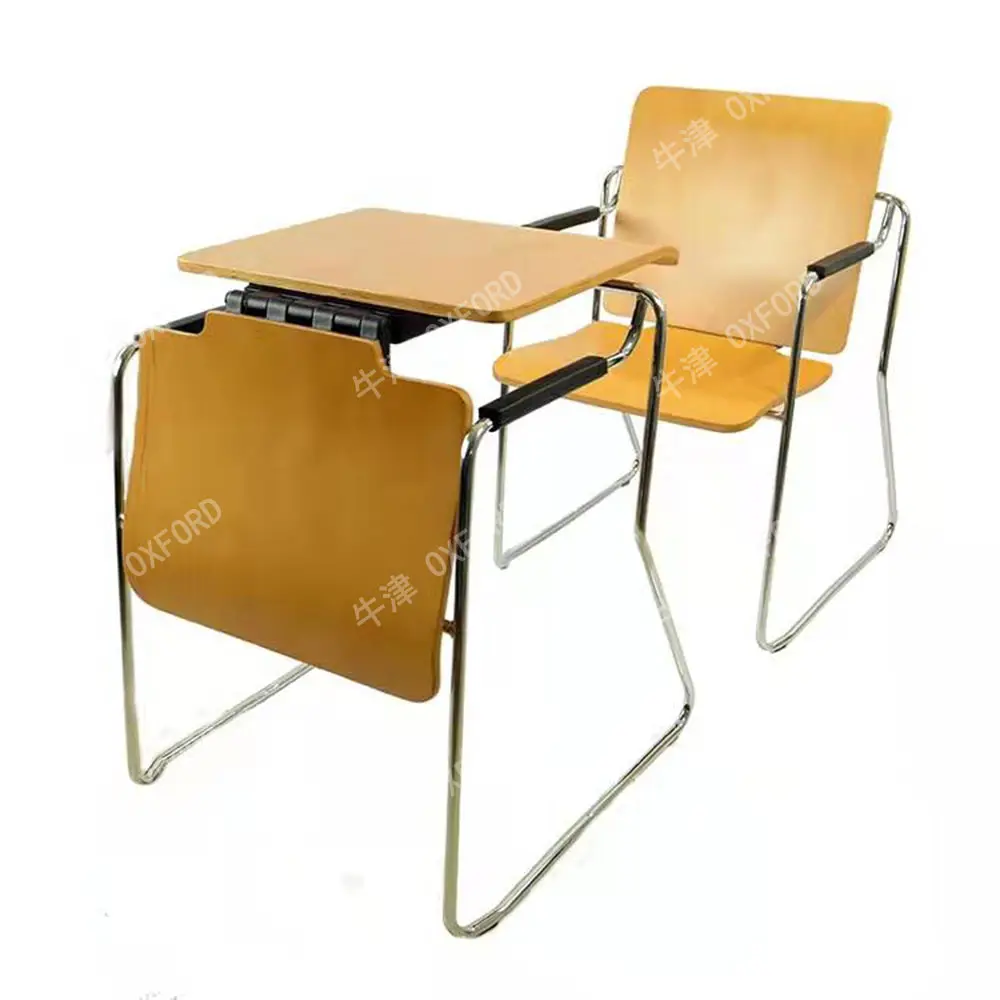 Students with school folding desks and chairs NJ-91