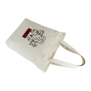 Bolsas de comestibles reutilizables 100% algodón, bolsa de lona ecológica con impresión - Product Image 5