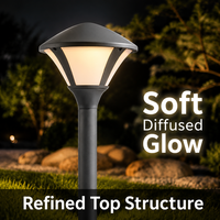 Lampe de jardin LED AC en gros, température de couleur réglable, design abstrait durable, résistante aux intempéries, pour pelouse, villa, patio