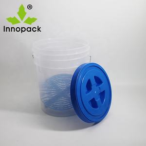 Personnalisation possible Vente directe d'usine Seau en plastique de 20 litres Seau de rangement multifonctionnel Avec couvercle et poignée - Product Image 3