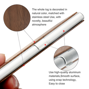 Walnut Gỗ Thép Không Gỉ Slim Pocket Danh Thiếp Chủ Tên Chủ Thẻ Cho Phụ Nữ Và Nam Giới - Product Image 4