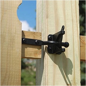 Hillmaster hàng rào phụ kiện Vườn Hồ Bơi gỗ hàng rào màu đen kim loại autolock cổng Latch khóa - Product Image 6