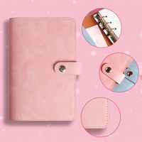 Logo personnalisé A6 Pu Véritable En Cuir Mini 6 Reliures à anneaux