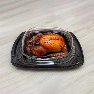 Cajas de embalaje de alimentos transparentes desechables para <span class=keywords><strong>delicatessen</strong></span> aceptar impresión personalizada caja de pollo asado de plástico - Product Image 6