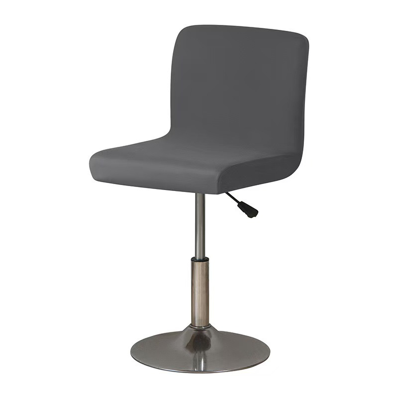 Dossier de chaise à dossier bas gris foncé, pas plus de 45 cm