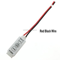 Contrôleur à 3 clés DC12V 24V 4 * 4A Mini contrôleur LED RGBW fil rouge/noir DC 5 broches contrôleur pour SMD 5050 RGBW bande lumineuse