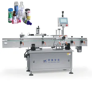 Label tagging machine tag label attach with elastic beer bottle labeling automatic machine