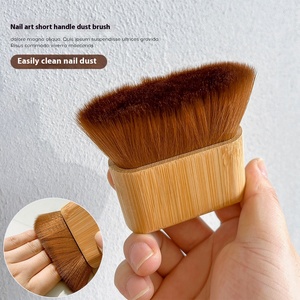 Brosse à poussière pour nail art en gros avec manche en bambou, tête de brosse souple et moelleuse en acrylique pour le nettoyage et le retrait des ongles - Product Image 2