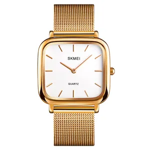 时尚连衣裙手表Skmei Reloj 1555定制模拟腕表大表盘美女手石英表