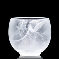 Bol en verre givré de 120 ml et 150 ml pour le thé, le café, le vin, décoration d'intérieur