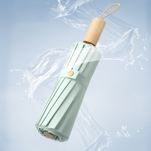 <span class=keywords><strong>Parapluie</strong></span> coupe-vent et pare-soleil <span class=keywords><strong>de</strong></span> voyage en plein air pour femmes avec poignée en bois nouveau style <span class=keywords><strong>de</strong></span> conception pliante Floral - Product Image 6