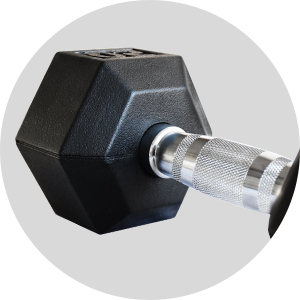 Haltères hexagonaux en fonte personnalisés, prix usine EXW, 2,5 kg-60 kg, ensemble d'haltères en caoutchouc - Product Image 3