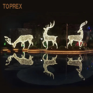 Toprex Decor Extérieur Décoratif 3D Led <span class=keywords><strong>Cerf</strong></span> Chiffres Motif Lumières Thème Centre Commercial De Noël - Product Image 3