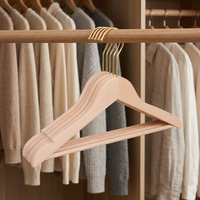 Cintres en bois de haute qualité pour enfants, ensemble de cintres pour bébés, utilisation dans la garde-robe, design flexible, durabilité de 10 ans