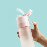 Promotionele Fles Bpa Gratis Dubbele Muur Plastic Thermo Cooling Spray Fles Water Mist Plastic Spray Fles Met Spuit