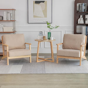 भव्य कपड़े एकल सोफे कुर्सी आधुनिक डिजाइन ठोस लकड़ी के घर फर्नीचर होटल के लिए लिविंग रूम के बेडरूम के लिए - Product Image 3