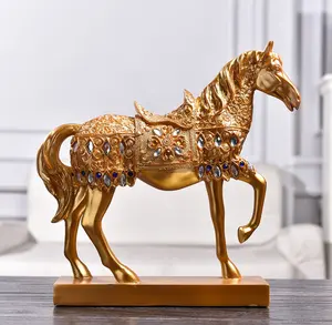 Statue de cheval en résine pour décoration de la maison, artisanat en résine pour cadeaux, ornements d'animaux, nouveau