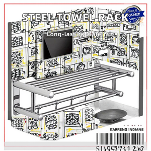 Toallero de Acero Inoxidable para Montar en la Pared, Accesorios de Baño Ajustables para el Hogar y Hoteles, para Uso en Apartamentos - Product Image 2