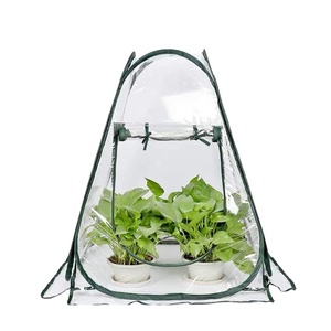 Garden Flower Pot Warm Room Small Transparent Plastic PVC Plant House Cover Tent Portable Pop up Greenhouse for Outdoor
