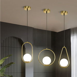 โคมไฟแขวนเพดานสไตล์มินิมอลทันสมัย สีทอง โคมอะคริลิค ไฟ LED สำหรับตกแต่งบ้าน - Product Image 2