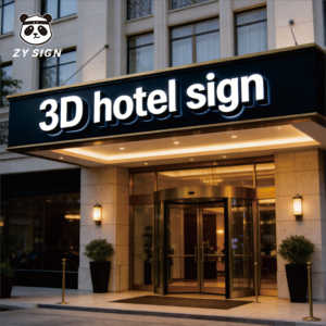 Custom Illuminated Acrylic <strong>Hotel</strong> <strong>Signage</strong> <strong>Hotel</strong> Business Street Billboard Outdoor Waterproof Durable High-Visibility Signboard - Product Image 2