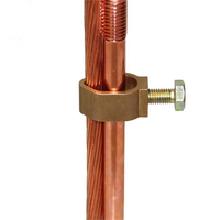 Connecteur de câble à pince en laiton pour tige de terre pour système de protection contre la foudre