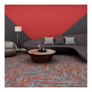 Bán Hot Trung Quốc nhà sản xuất văn phòng 25*100cm PP Thảm gạch giá thấp giá <span class=keywords><strong>PVC</strong></span> ủng hộ thương mại gạch thảm - Product Image 4