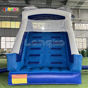Glissière d'eau gonflable bleue Inflables Acuatico Tobogan pour <span class=keywords><strong>piscine</strong></span> Inground - Product Image 4