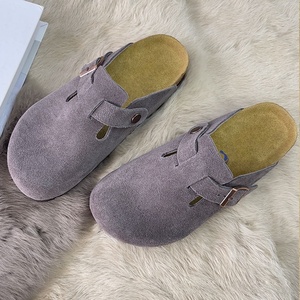 <span class=keywords><strong>Chanclas</strong></span> para Hombre y <span class=keywords><strong>Mujer</strong></span> con Suela de EVA, Cuero Genuino, Diseño de Doble Hebilla para Otoño - Product Image 5