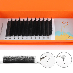 SP EYELASH VV 8-15mm cils en gros personnalisé en forme de <span class=keywords><strong>V</strong></span> Auto Fan cils C D Curl Premade Volume russe Extension de cils - Product Image 6