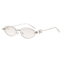 3642 Nouvelles Lunettes de Soleil de Luxe pour Femmes, Monture Métallique Ovale, Tendance Y2K, Protection UV400, Vente Chaude, Gafas De Sol