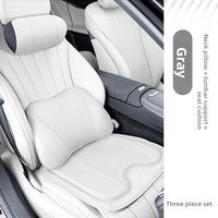 Coussin de siège en cuir véritable pour toute la gamme de voitures, appui-tête en mousse à mémoire de forme, coussin de soutien lombaire, accessoires intérieurs de voiture confortables