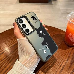 Custodia per telefono con corrispondenza di coppia per <span class=keywords><strong>Samsung</strong></span> Galaxy S25 Plus custodia per telefono antiurto con Design nero per gatti - Product Image 6