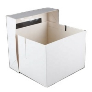 Wholesale High Quality Plain White Tall <b>Cake</b> <b>Box</b> With clear Window - Product Image 5