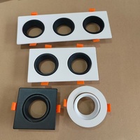 Lampu Sorot LED Downlight Aluminium Tanpa Bingkai Modern Anti-Silau untuk Kantor Rumah, Tipe Pesawat MR16 dengan Sudut Sinar 120 Derajat