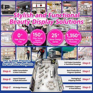 DYaS-RYP-33 cửa hàng hiện đại trưng bày nội thất bằng gỗ trắng mẫu cửa hàng mỹ phẩm giữa đảo Bàn Trưng Bày mỹ phẩm Quầy - Product Image 2