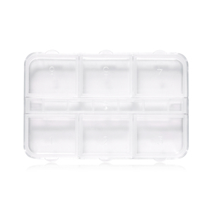 Portable 6-Grid Nail Rhinestone Organizer <b>Box</b> Plastic Nail Charms <b>Empty</b> <b>Box</b> Nail Art Accessories Jewelry Storage Case - Product Image 5