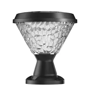 Round Solar Decorative Garden Light Outdoor LED Post Light