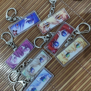 7 pièces/ensemble Porte-clés de jeu, marque-pages, cartes en acrylique Aglaea Raiden Bosenmori Mei Kafka Firefly Tribios Mydei Robin Eye - Product Image 3