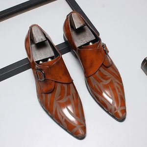 Nouvelles Chaussures Habillées Tendance pour Hommes en Cuir Véritable à Enfiler, Style Anglais, Décontractées et Professionnelles, avec Sangle Couleur Vive, Confort Intemporel - Product Image 6