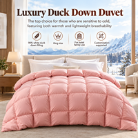 Couette matelassée en duvet de canard blanc 90% pour hôtel 5 étoiles, taille King, 1500g, enveloppe en coton doux et ciré, insert de couette d'hiver certifié RDS