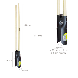 Scavafossi in Acciaio Forgiato con Manico in Legno - Product Image 2